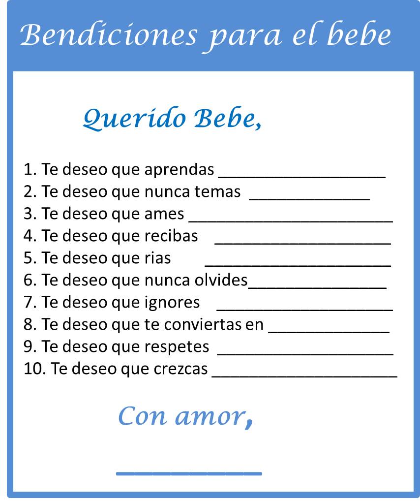 Juegos de baby shower para imprimir. Sopa de letras. Ordena
