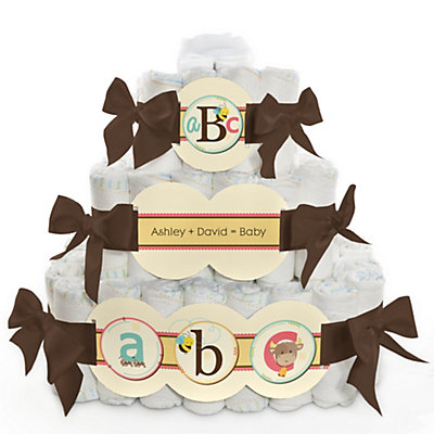 Alphabet Baby Shower Diaper Cake