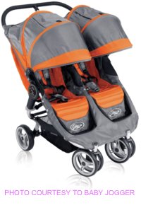 Baby Jogger City Mini Double Orange Grey 
