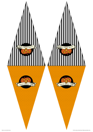 Free Printable Halloween Baby Shower Bunting Flags