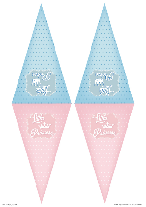 Free Printable Gender Reveal Baby Shower Banner Little Prince or  Princess