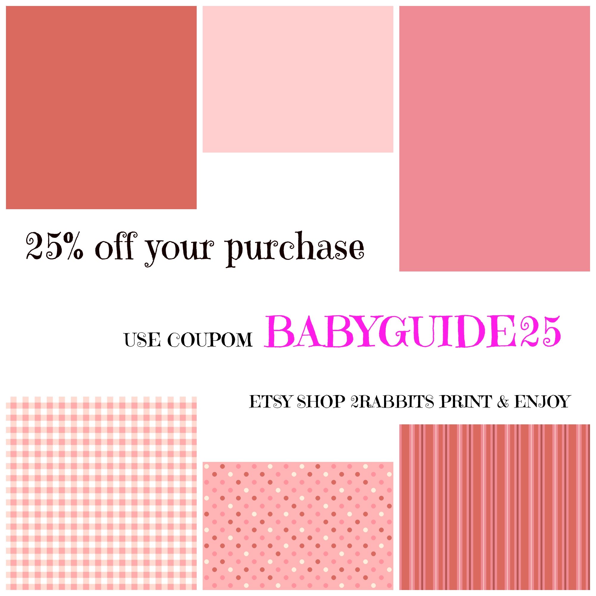 Etsy Coupon for My Practical Baby Guide Visitors