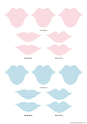 Free Printable Lip Straws Gender Reveal Baby Shower Little Prince or Princess