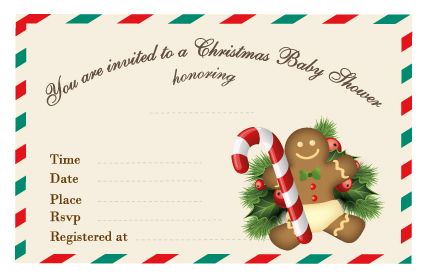 Free Printable Christmas Baby Shower Invitation