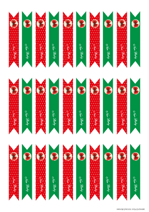 Free Printable Christmas Baby Shower Straw Little Flags