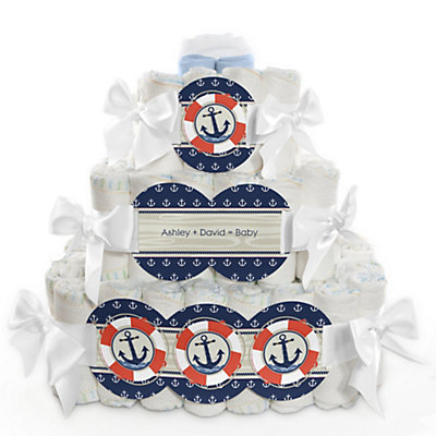 Nautical Baby Shower Diaper Cake