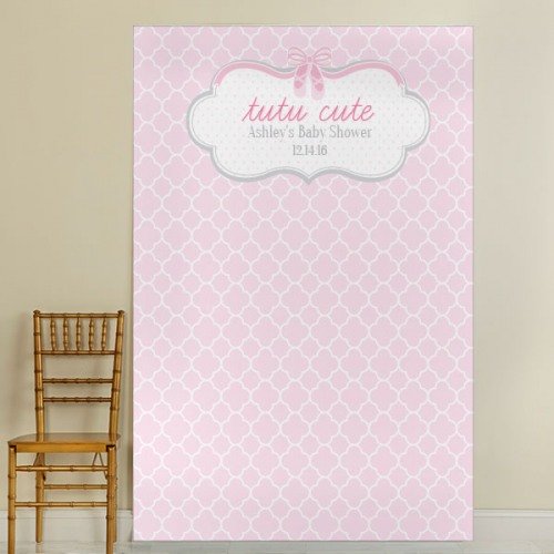 Personalized Tutu Birthday Photo Backdrop