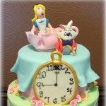 Alice in Wonderland Baby Shower Cake