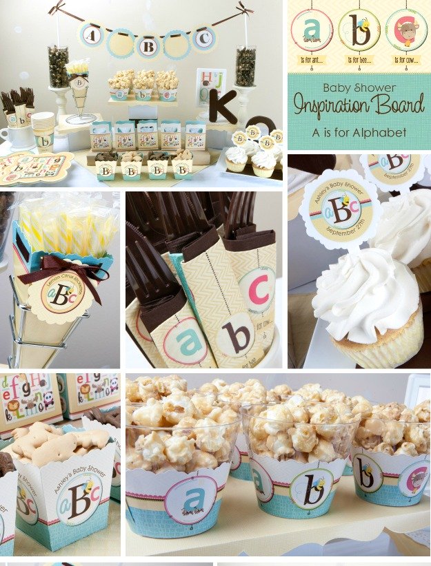 Alphabet Baby Shower Candy Buffet