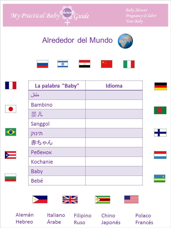 Juegos de Baby Shower en Espanol Alrededor del Mundo