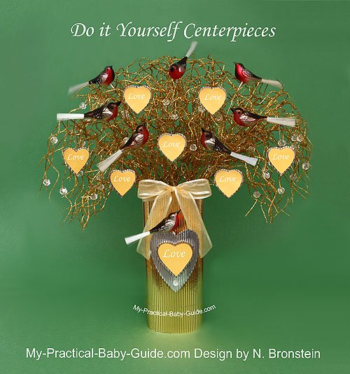 DIY Christmas Baby Shower Wishing Tree