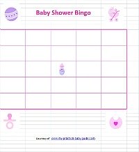 Free Printable Girl Baby Shower Bingo Cards Game