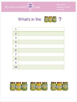 Free Printable Baby Shower Game What's in the Jar?