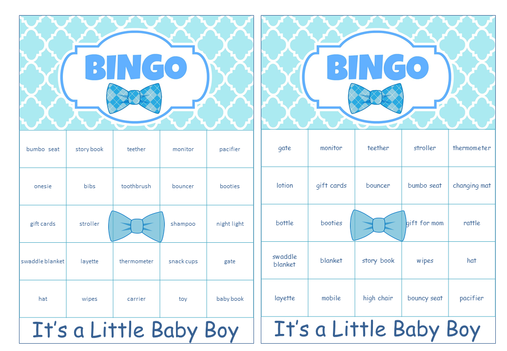 Little Man Themed Baby Shower Pre Filled Cards with Baby Gift Words