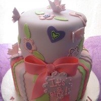 Butterfly Baby Shower Cake