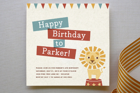 Circus Birthday Party Invitation