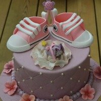 Converse Shoes Girl Baby Shower Cake