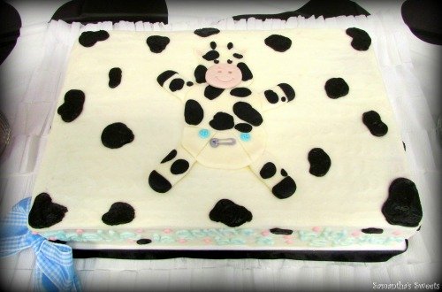 Moo Cow Baby Shower Cake
