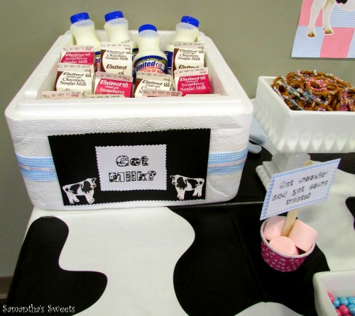 Moo Cow Baby Shower Dessert Table