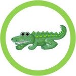 free crocodile cupcake topper