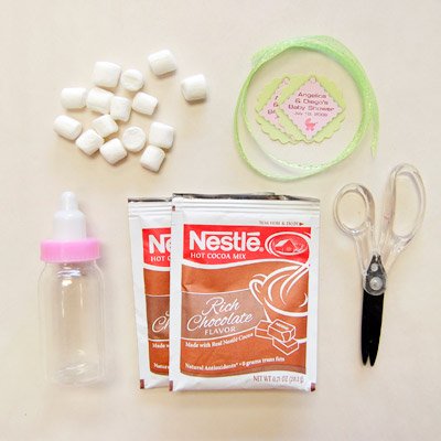 DIY Baby Shower Bottle Favor