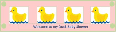 duck baby shower custom bottle label