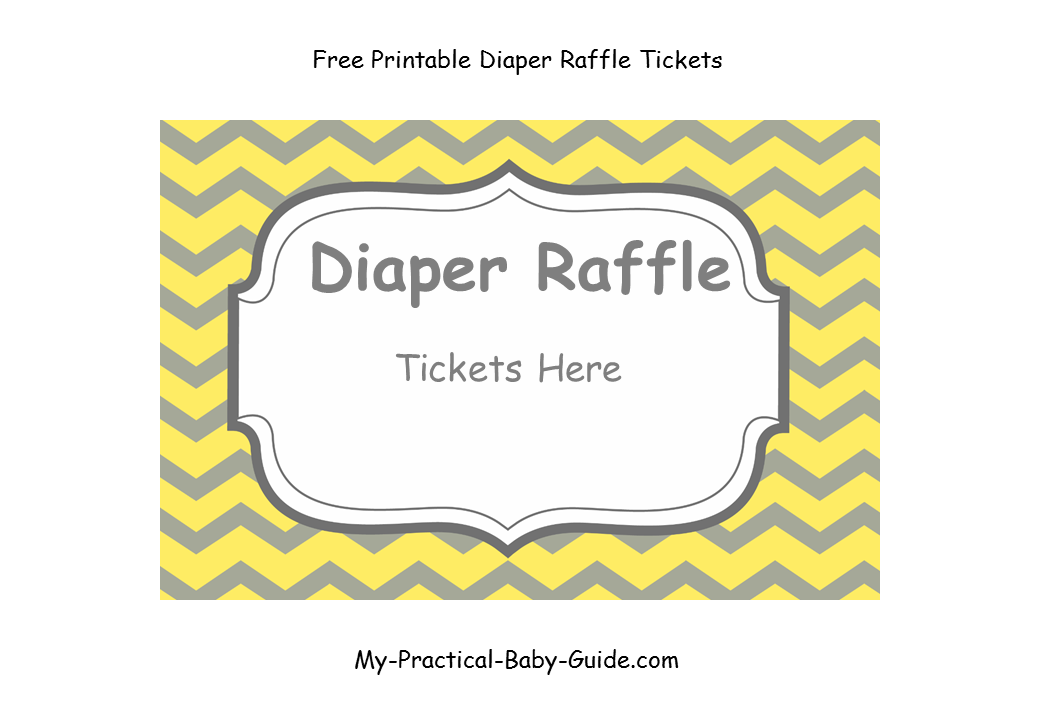 Free Printable Diaper Raffle Ticket Matching Sign