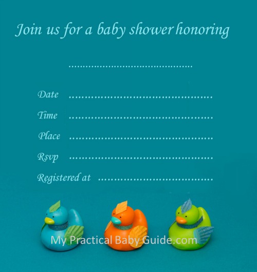 Free Duck Baby Shower Invitation