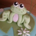 Frog Baby Shower Cake
