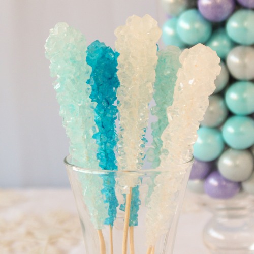 Light Blue Rock Candy on a Stick