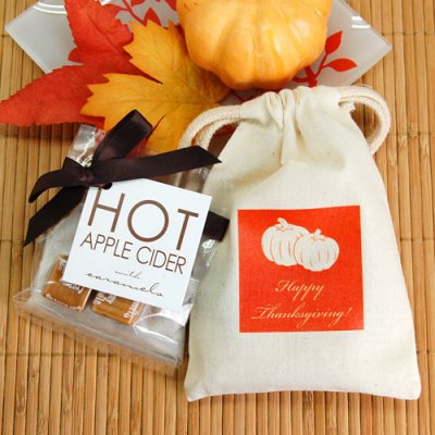 Halloween Natural Cotton Favor Bag