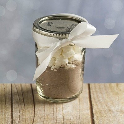 DIY Hot Chocoltae Mix in a Baby Shower Jar