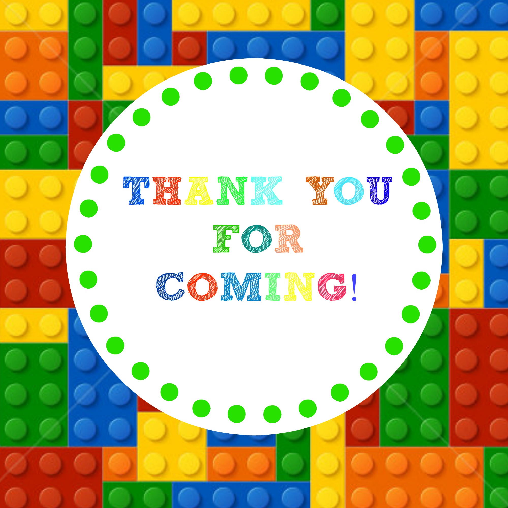 Free Printable Lego Birthday Party Thank You Gift Tags