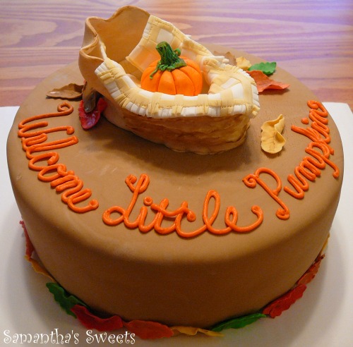 Welcome Little Pumpkin Baby Shower Cake