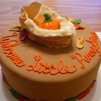Little Pumpkin Baby Shower Cake