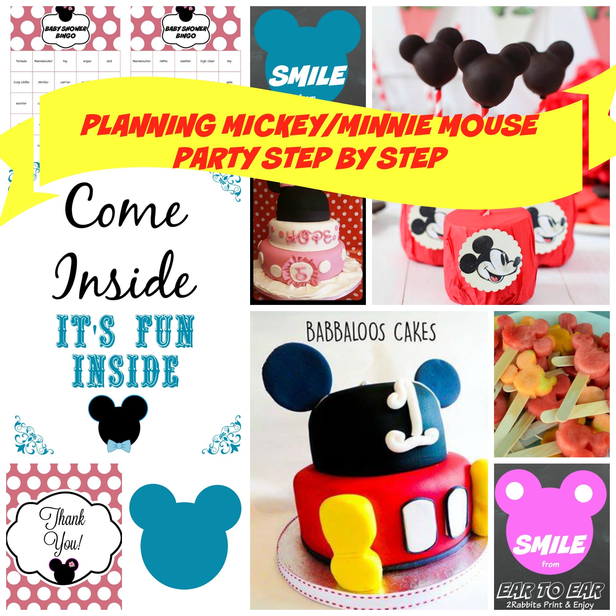 Mickey Mouse and Minnie Mouse Party Ideas
