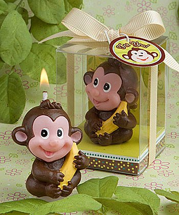 Monkey Baby Shower Candle Favor
