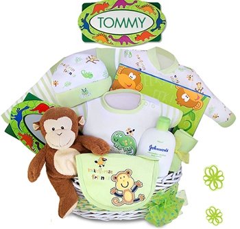 Monkey Baby Shower Gift Basket