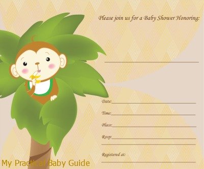 Free Monkey Baby Shower Invitation