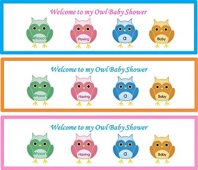 Free Owl Baby Shower Custom Bottle Labels