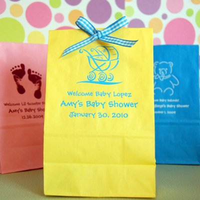 Personalized Baby Shower paper Goodie Bags