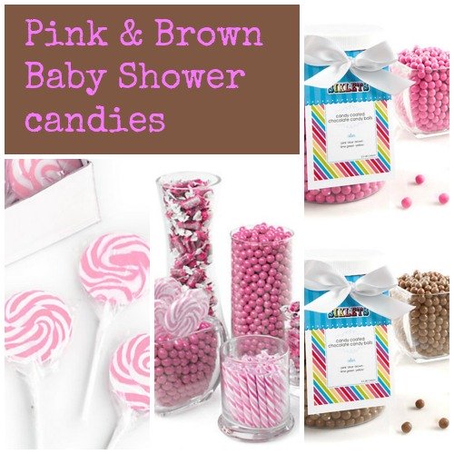 Pink & Brown Baby Shower Candies