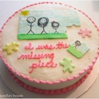 Puzzle Baby Shower Cake