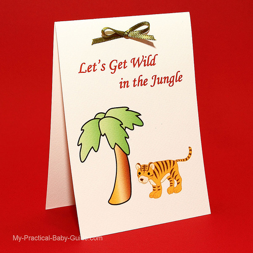 Free Safari Tiger Baby Shower Printable