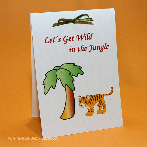 Free Safari Tiger Baby Shower Printable