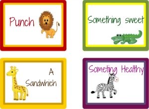 free safari jungle baby shower food labels