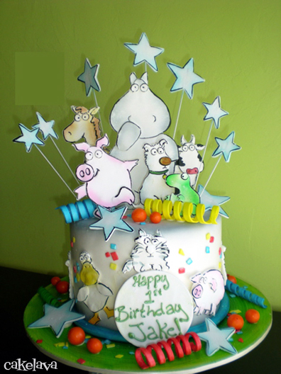 Sandra Boynton Book Themed Baby Shower Cake