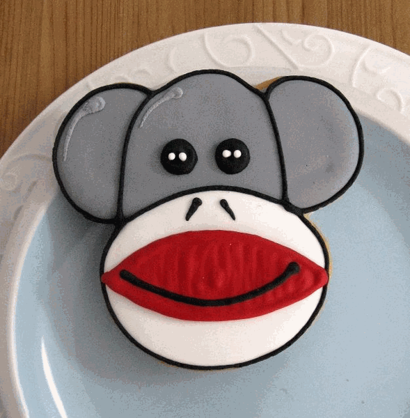 Monkey Baby Shower Cookies