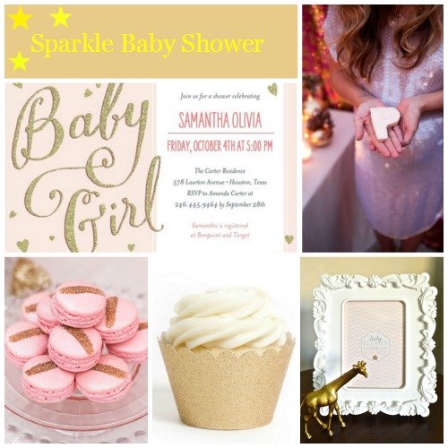 Sparkle Baby Shower Inspiration Board Ideas