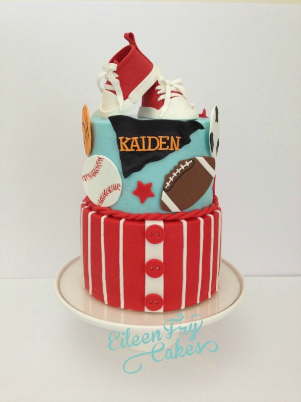 Sports Theme Baby Shower Cake